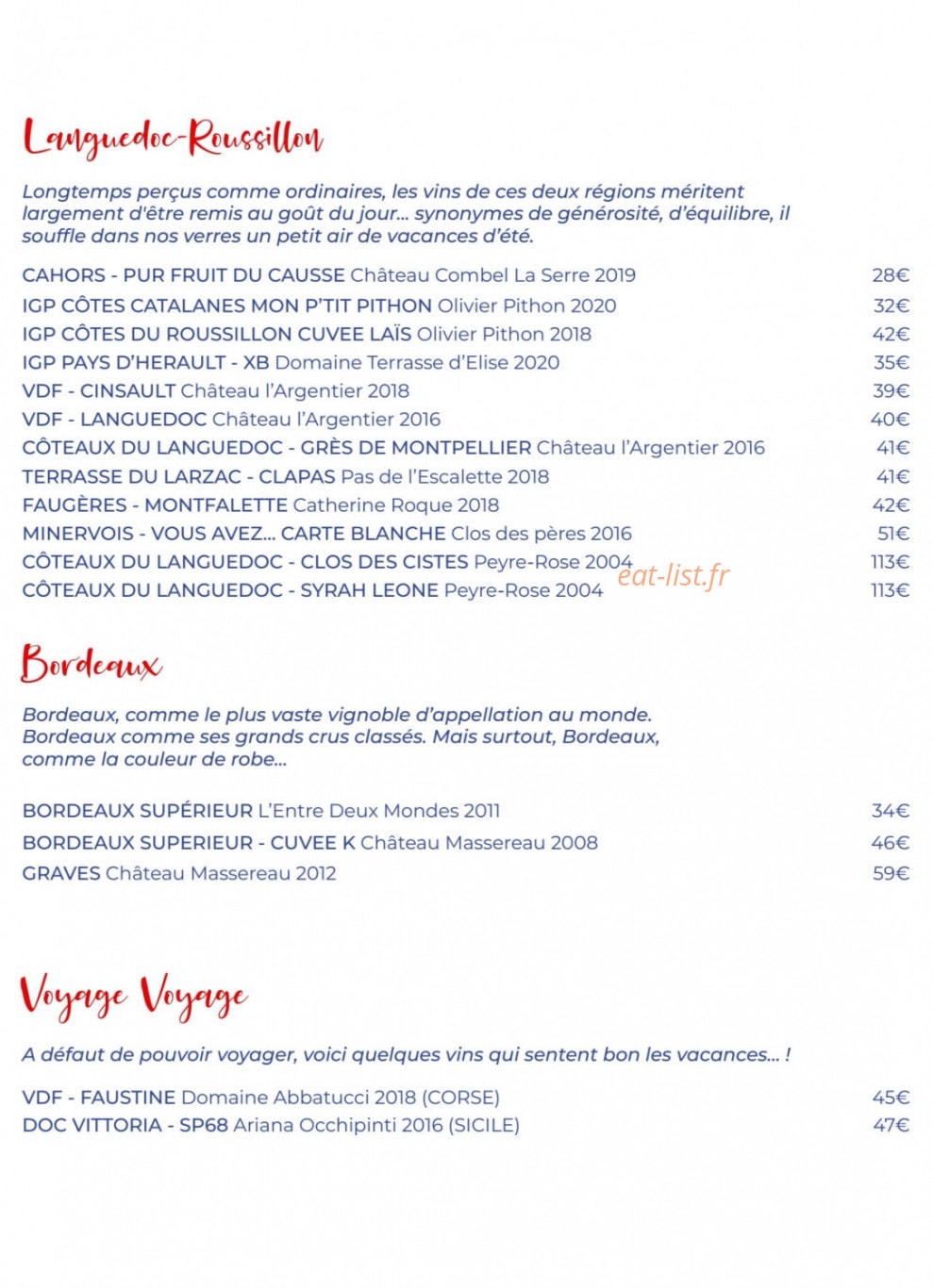 Monbleu Le Comptoir — carte page 11