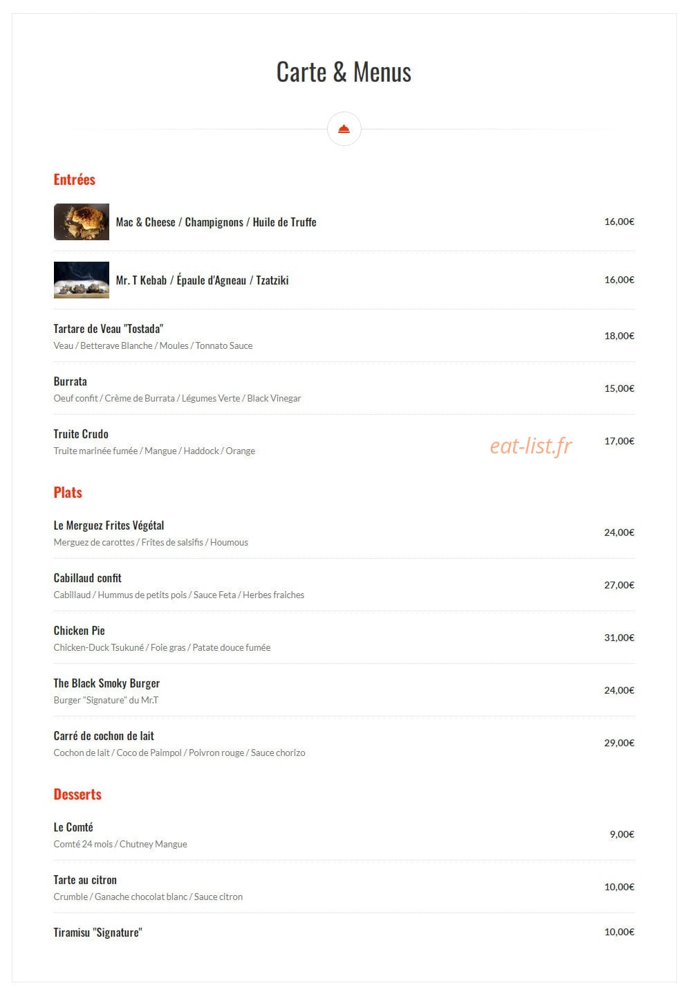 Mr.T — carte page 1
