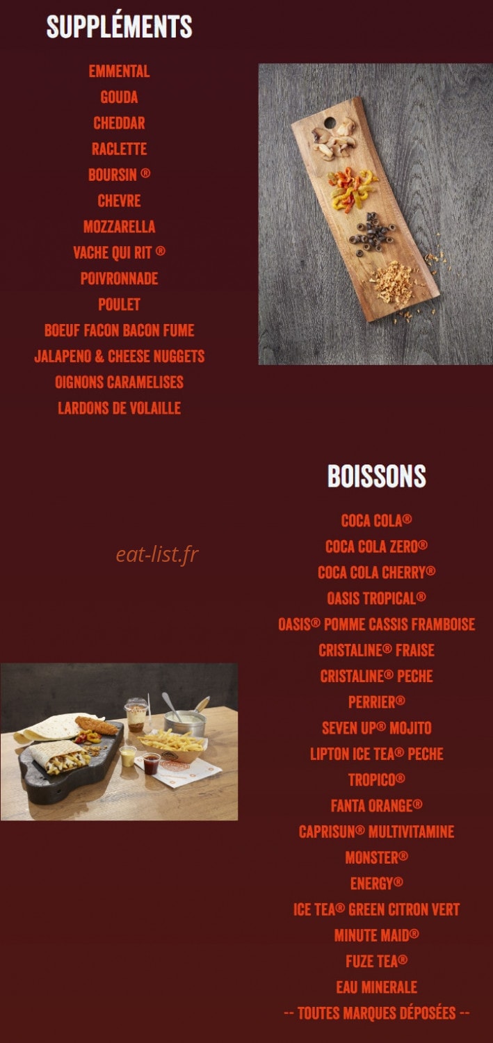 O'tacos — carte page 2