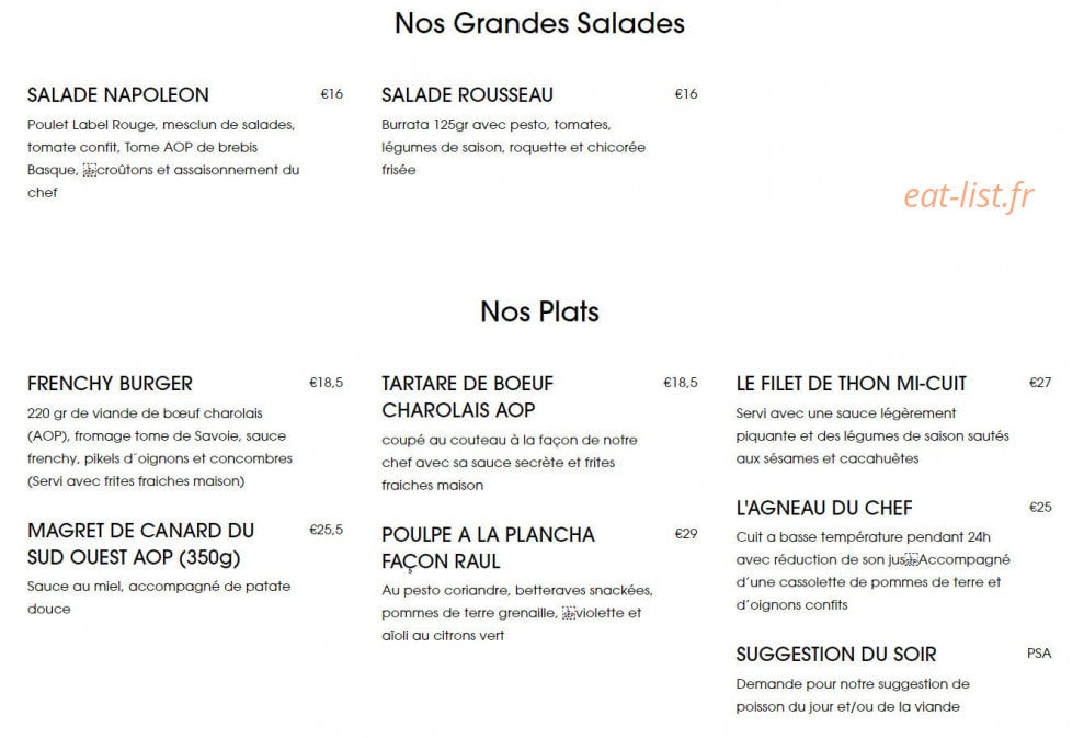 Sacré Frenchy — carte page 2
