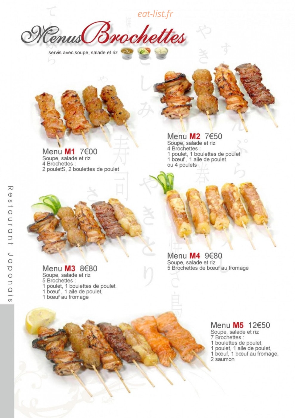 Sushi Yaki — carte page 6
