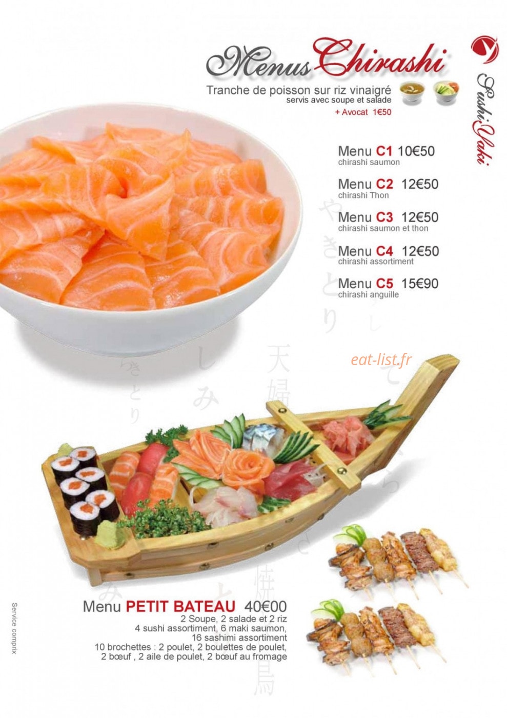 Sushi Yaki — carte page 12