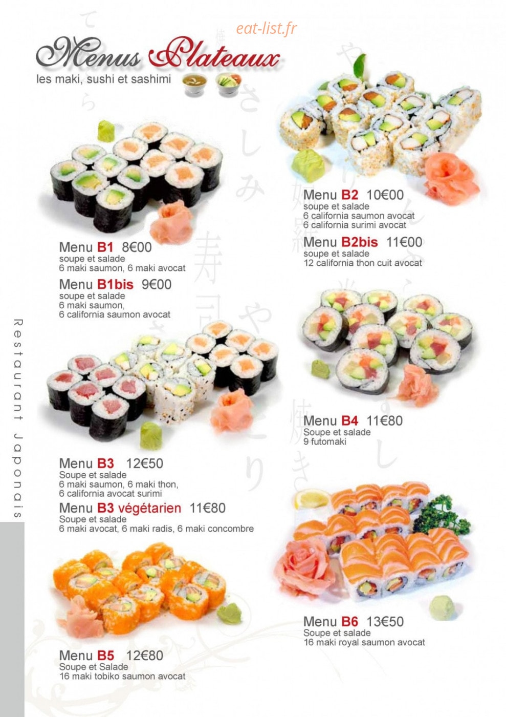 Sushi Yaki — carte page 10