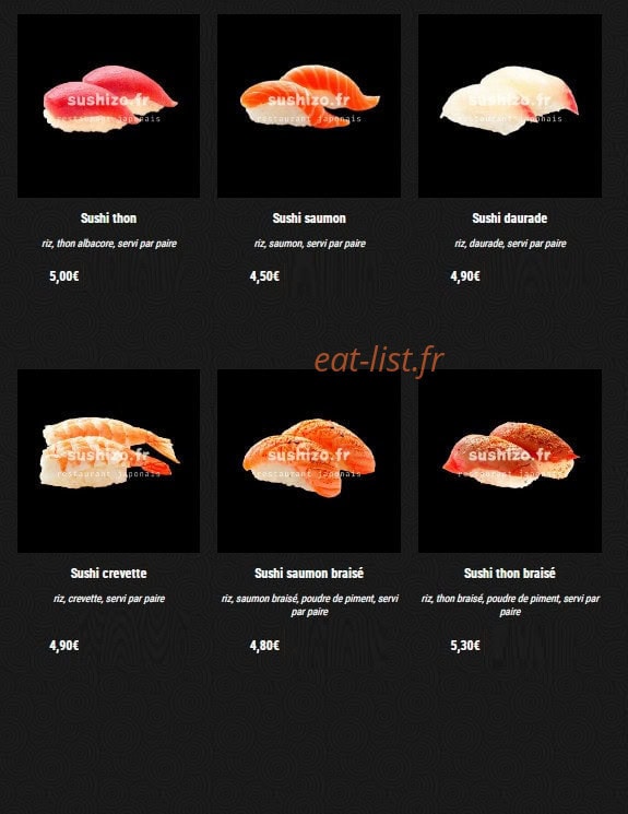 Sushi Zo — carte page 8