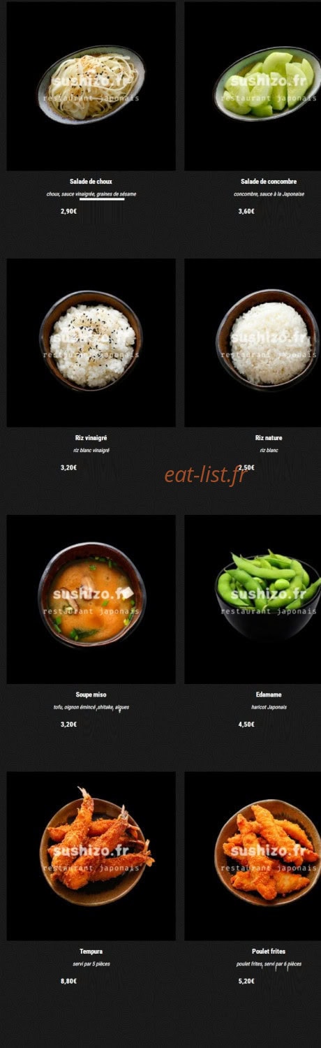 Sushi Zo — carte page 2