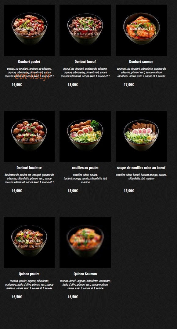 Sushi Zo — carte page 15