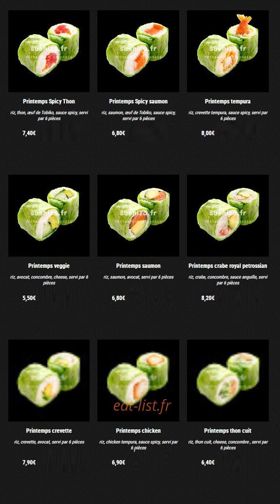 Sushi Zo — carte page 7