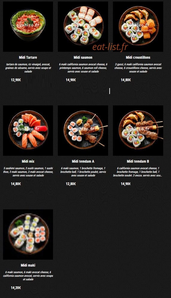 Sushi Zo — carte page 13