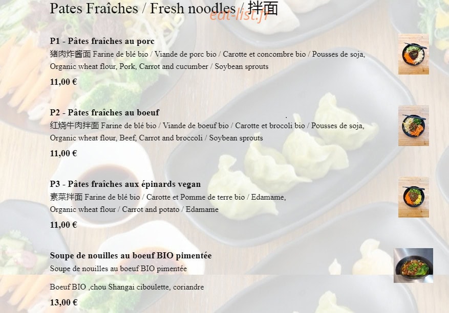 Sweet Raviolis — carte page 3