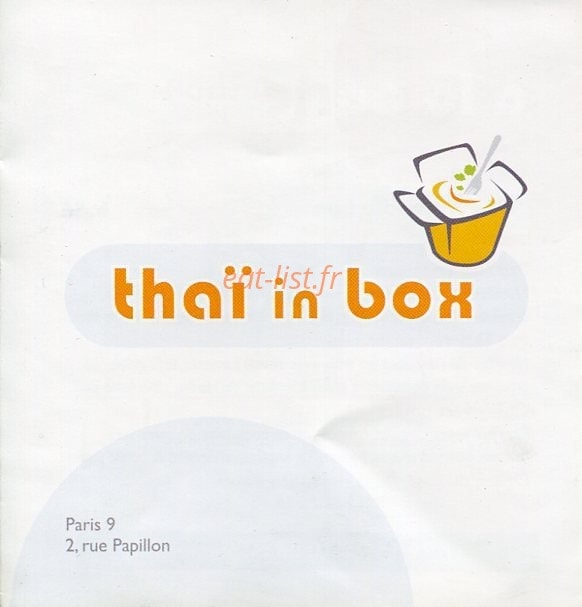 Thaï in Box — carte page 1