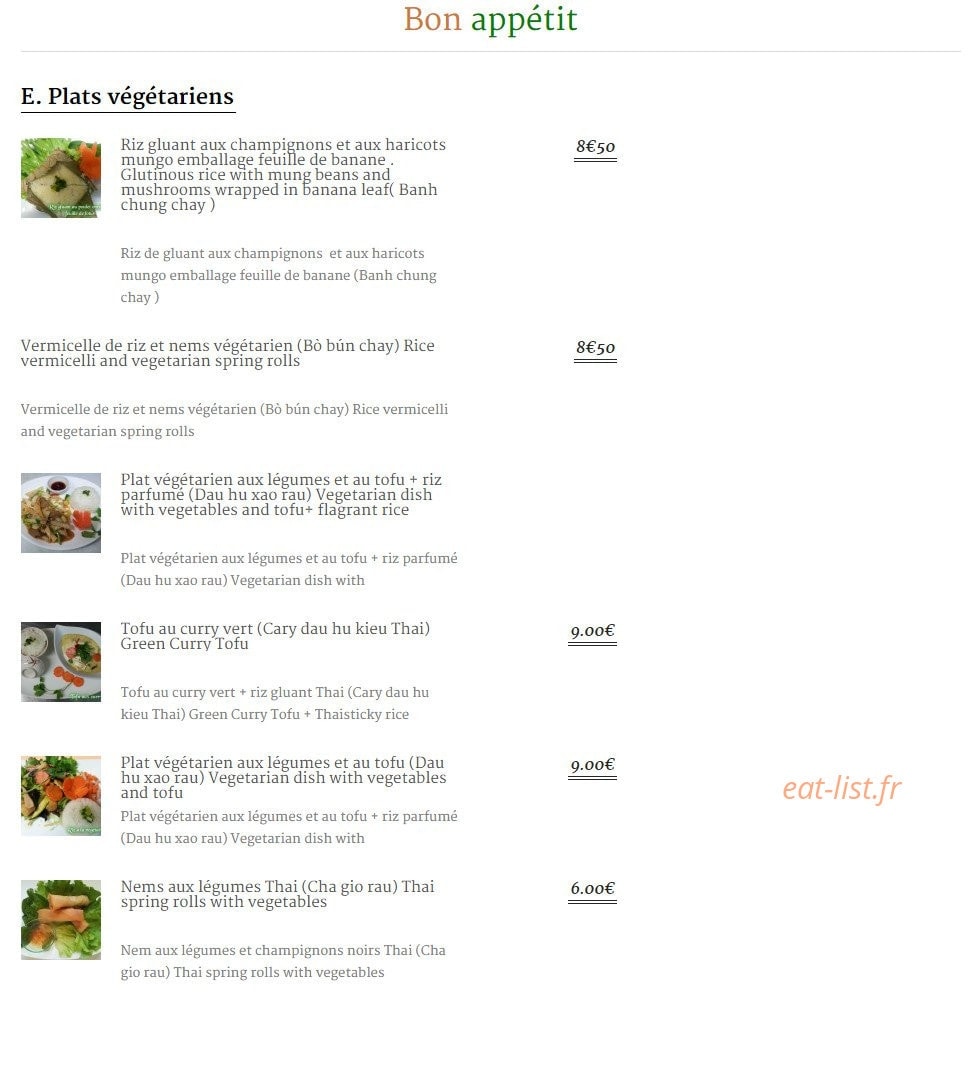 Thai nam — carte page 4