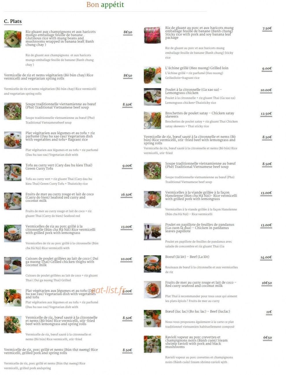 Thai nam — carte page 7