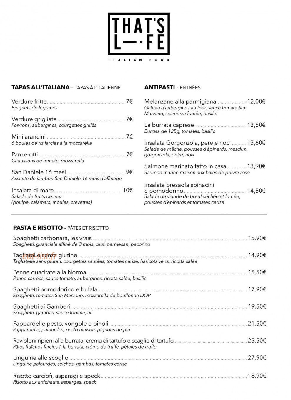That's Life — carte page 1