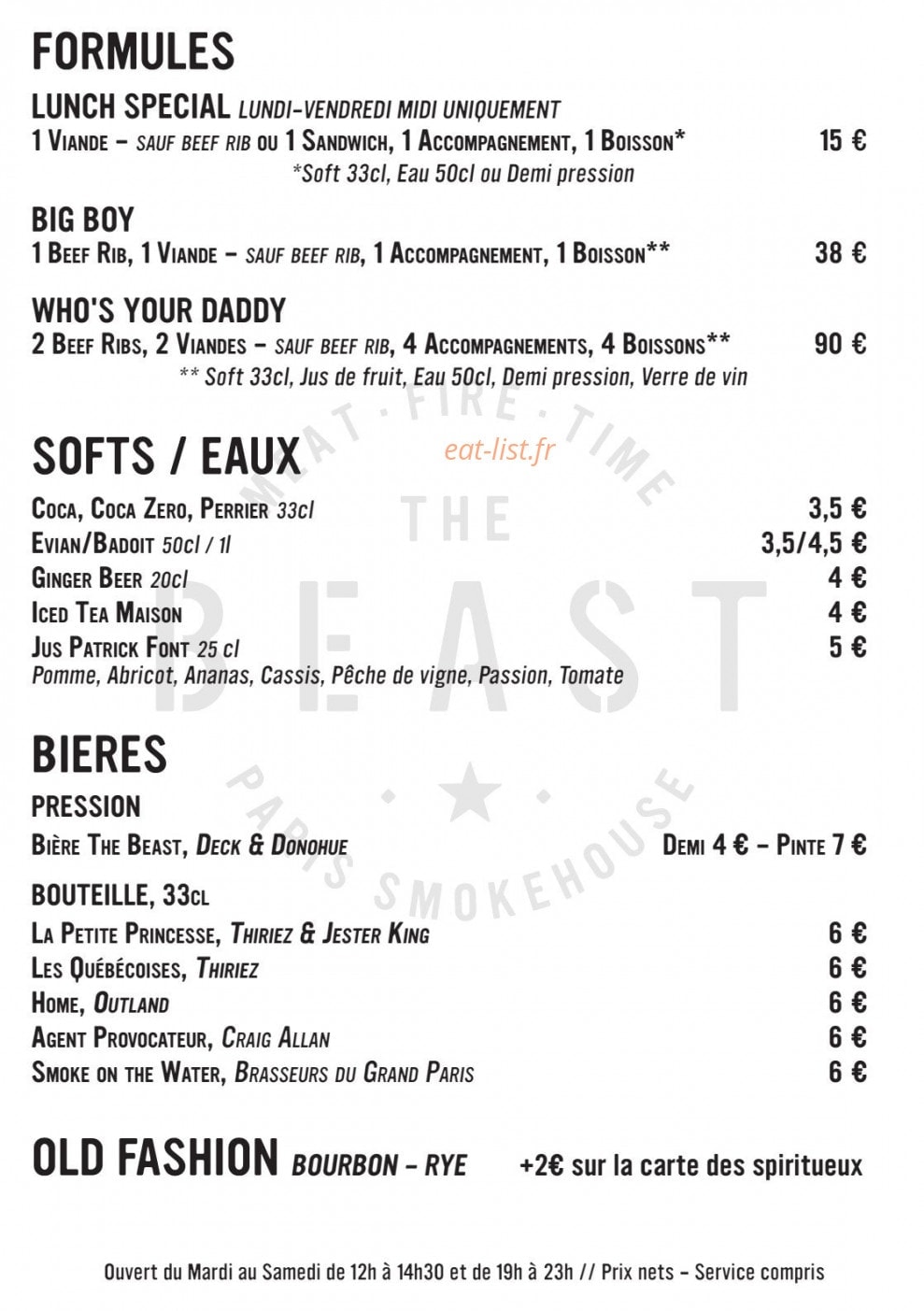 The Beast — carte page 3