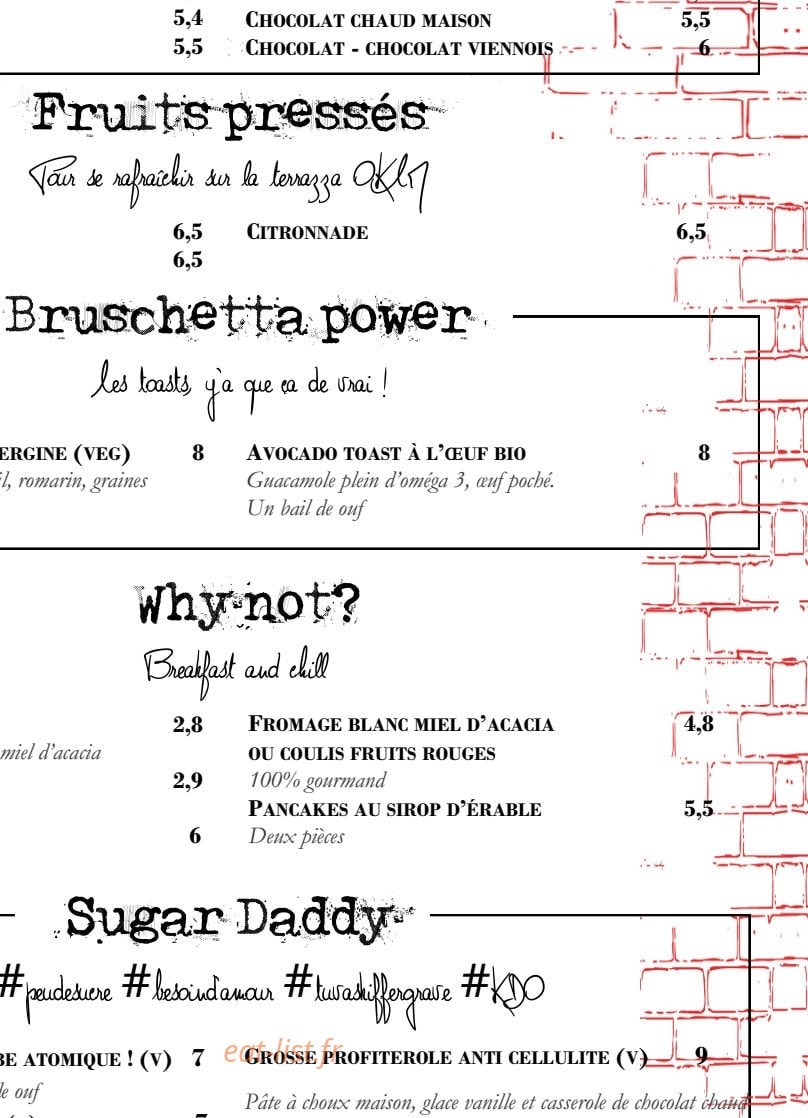 The Brooklyn Pizzeria — carte page 6