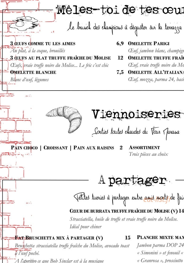The Brooklyn Pizzeria — carte page 5