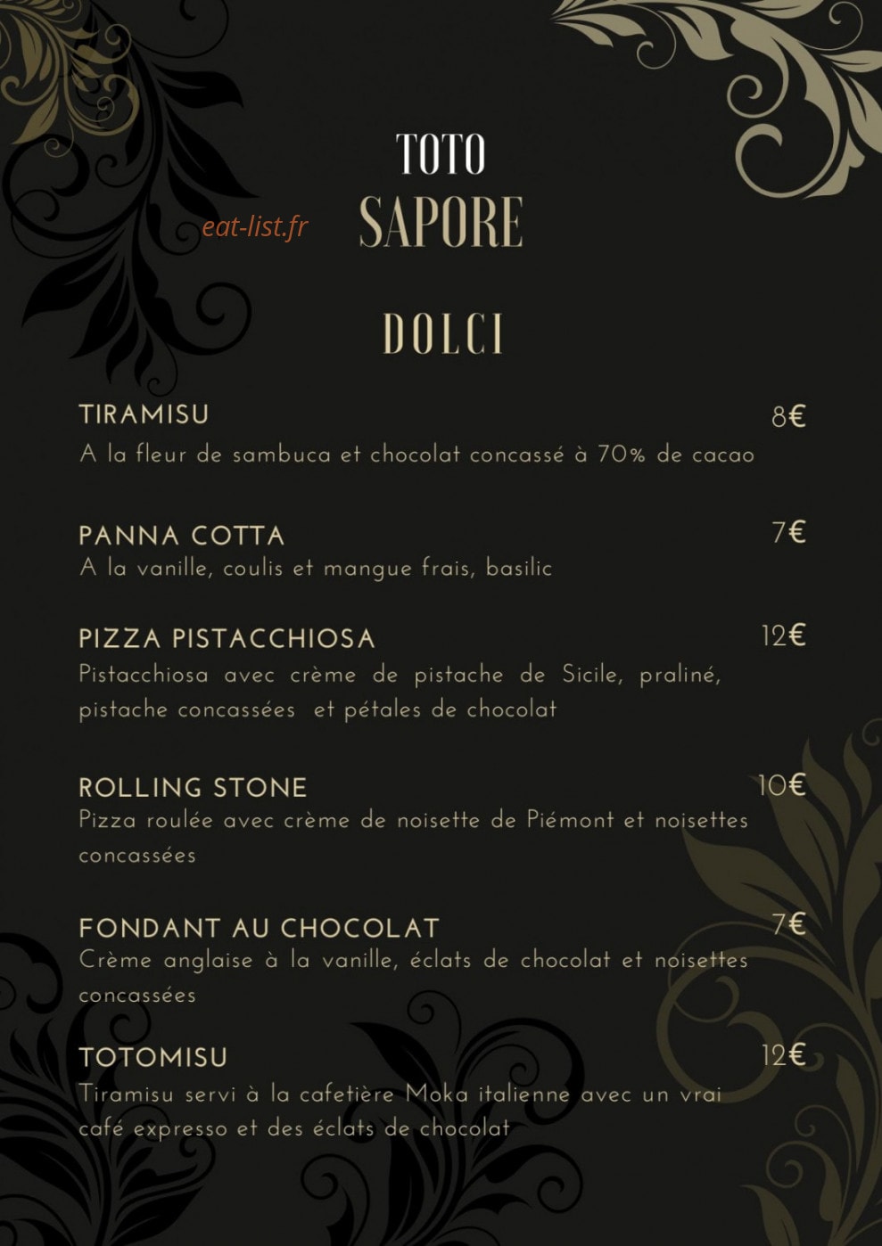 Toto Sapore — carte page 7