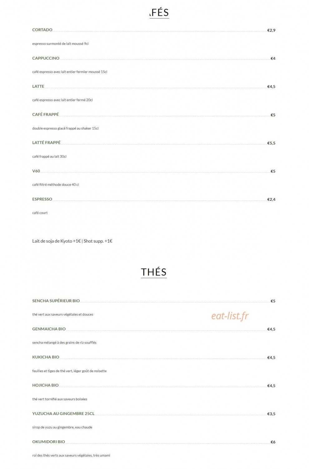 Umami — carte page 10