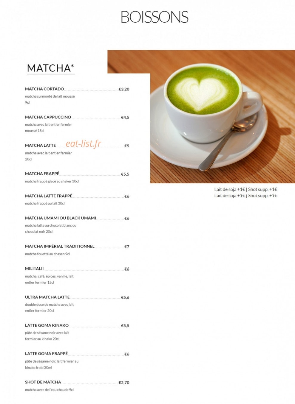 Umami — carte page 4