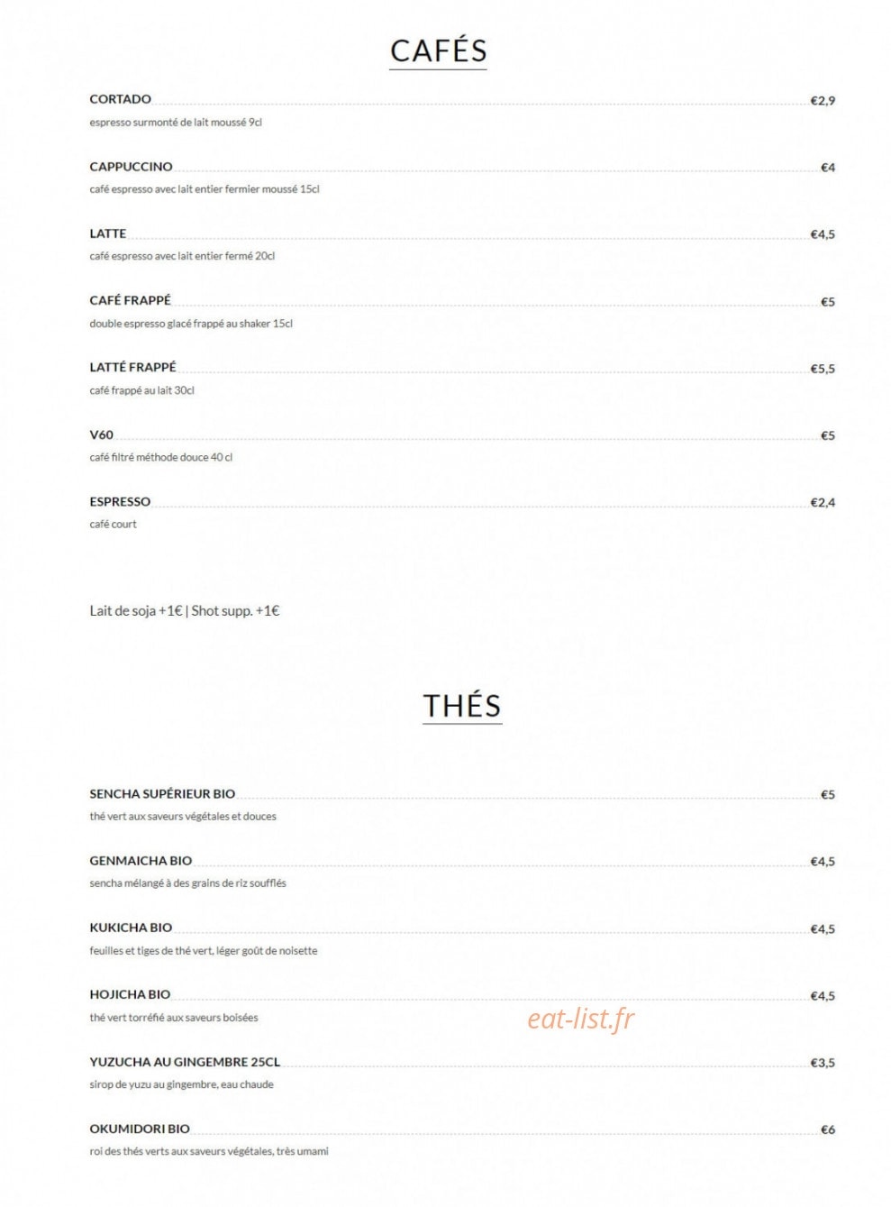 Umami — carte page 5