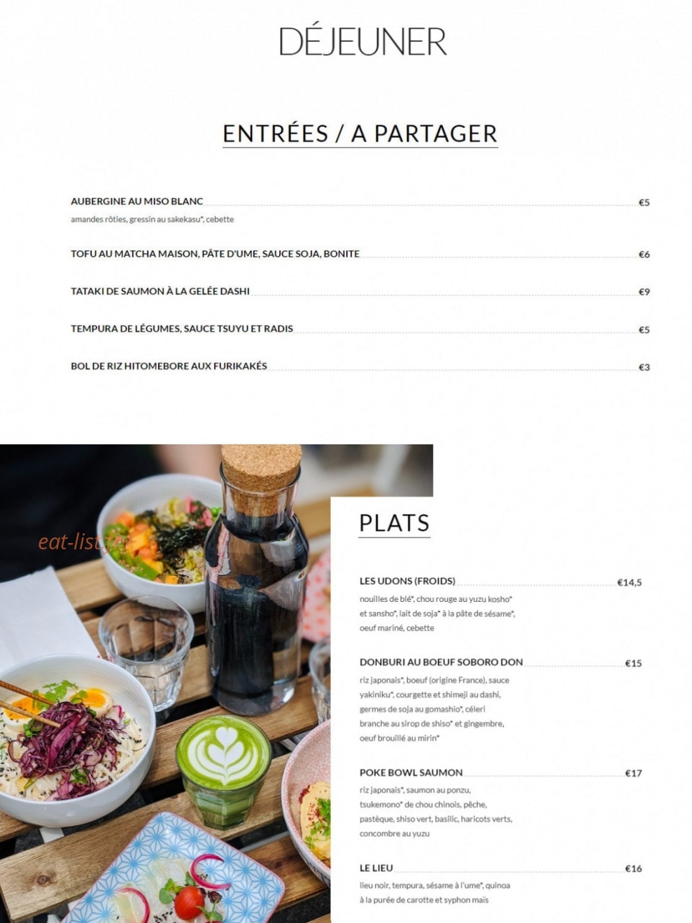 Umami — carte page 2