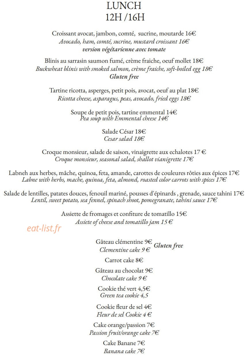 Used Book Café — carte page 2