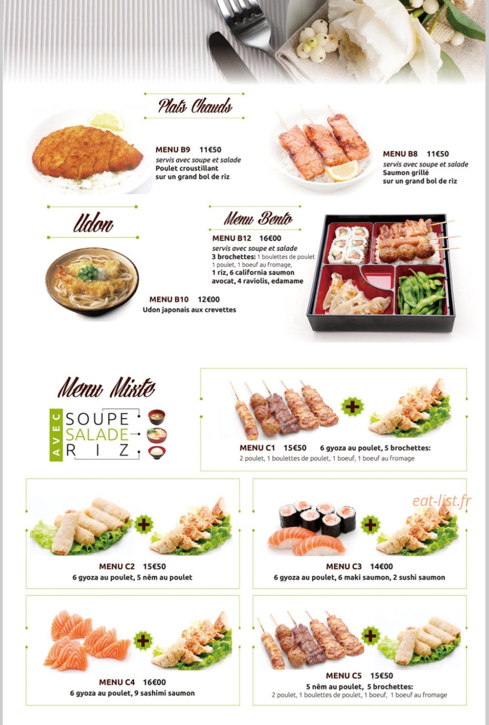 Waza Sushi — carte page 4