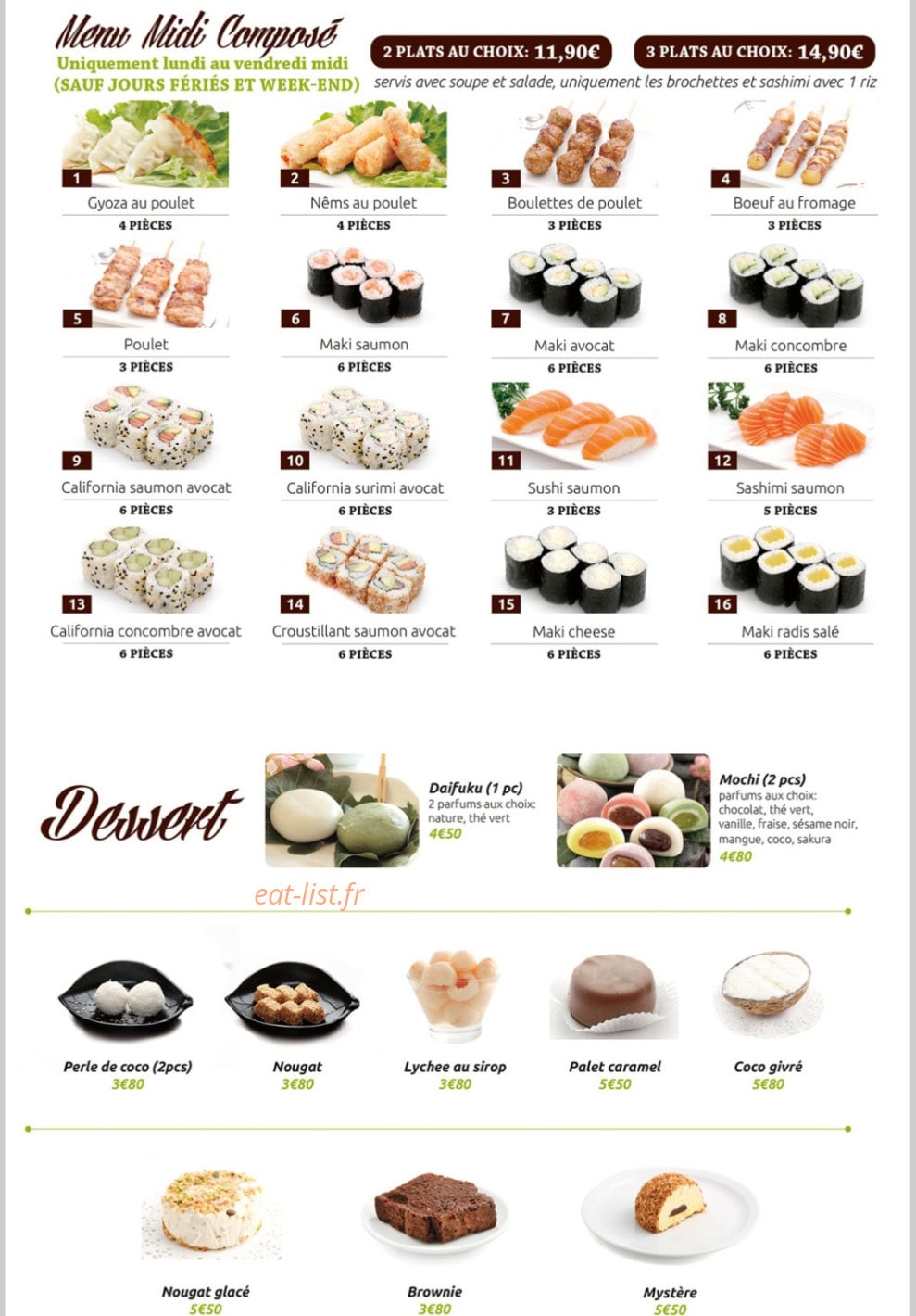 Waza Sushi — carte page 8
