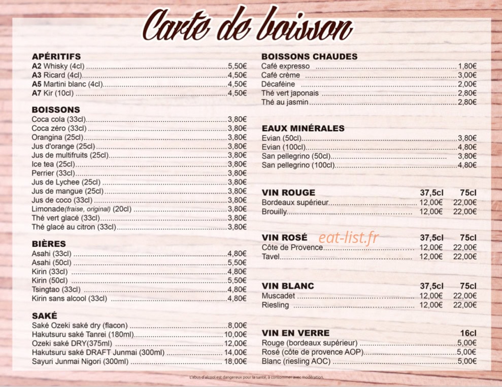 Waza Sushi — carte page 9