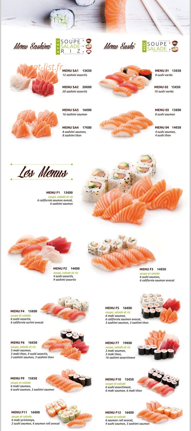 Waza Sushi — carte page 6