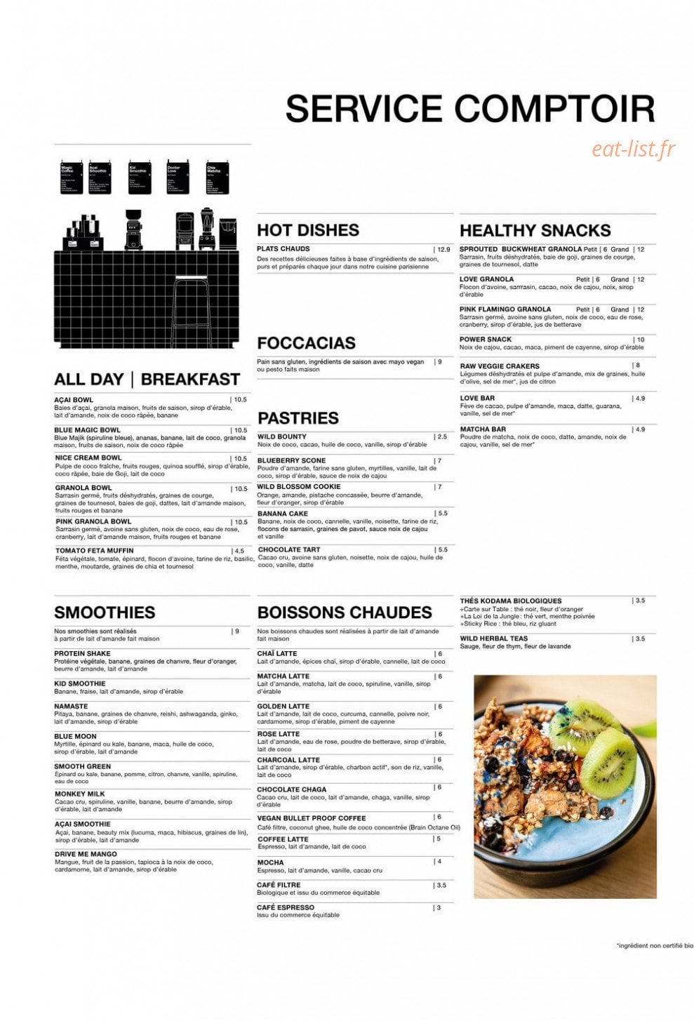 Wild & The Moon — carte page 2