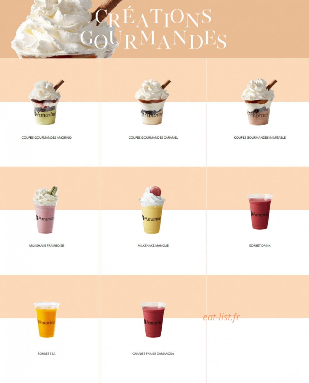 Amorino — carte page 8