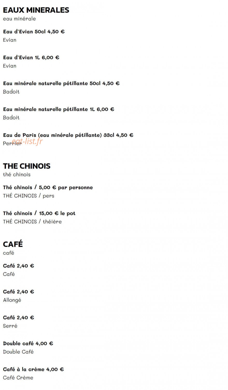Au piment du centre — carte page 13