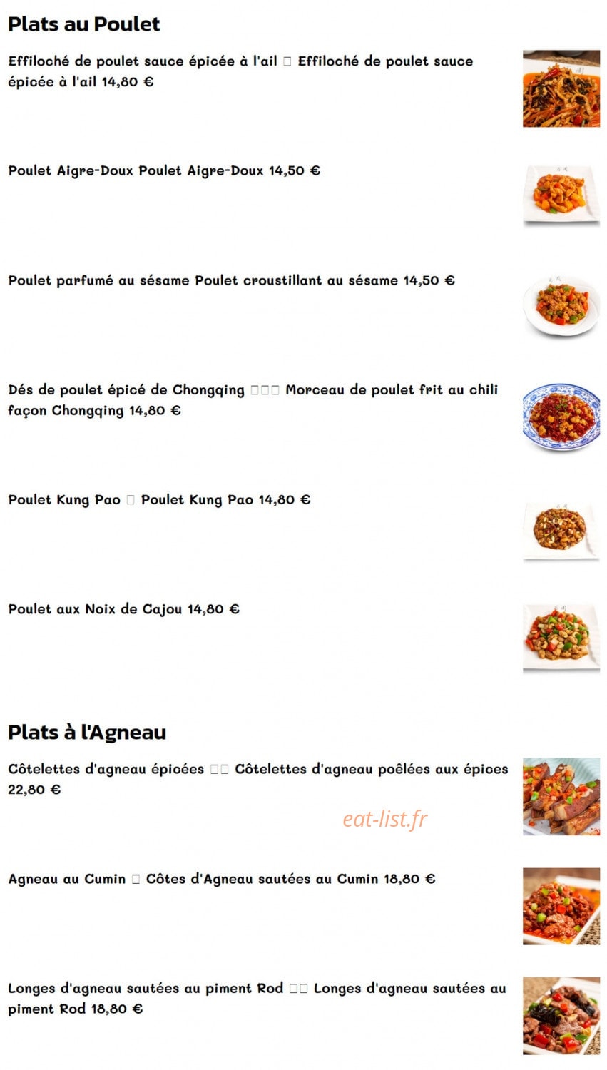 Au piment du centre — carte page 7