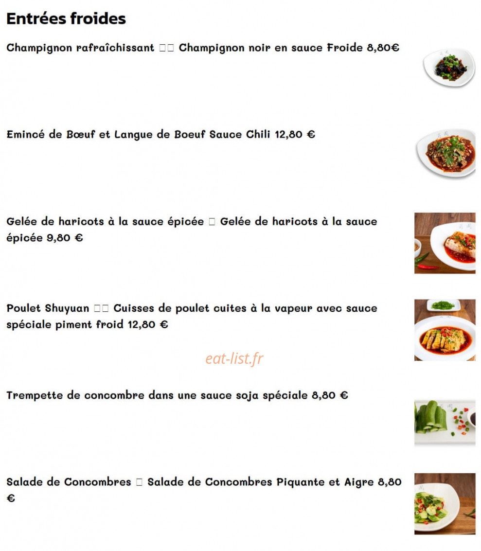 Au piment du centre — carte page 1