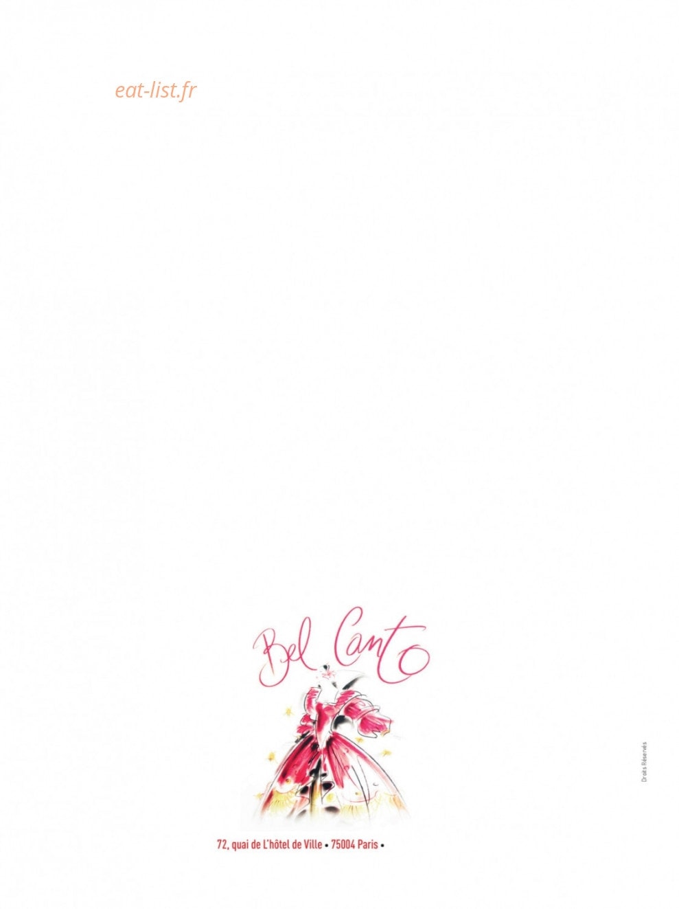Bel Canto — carte page 5