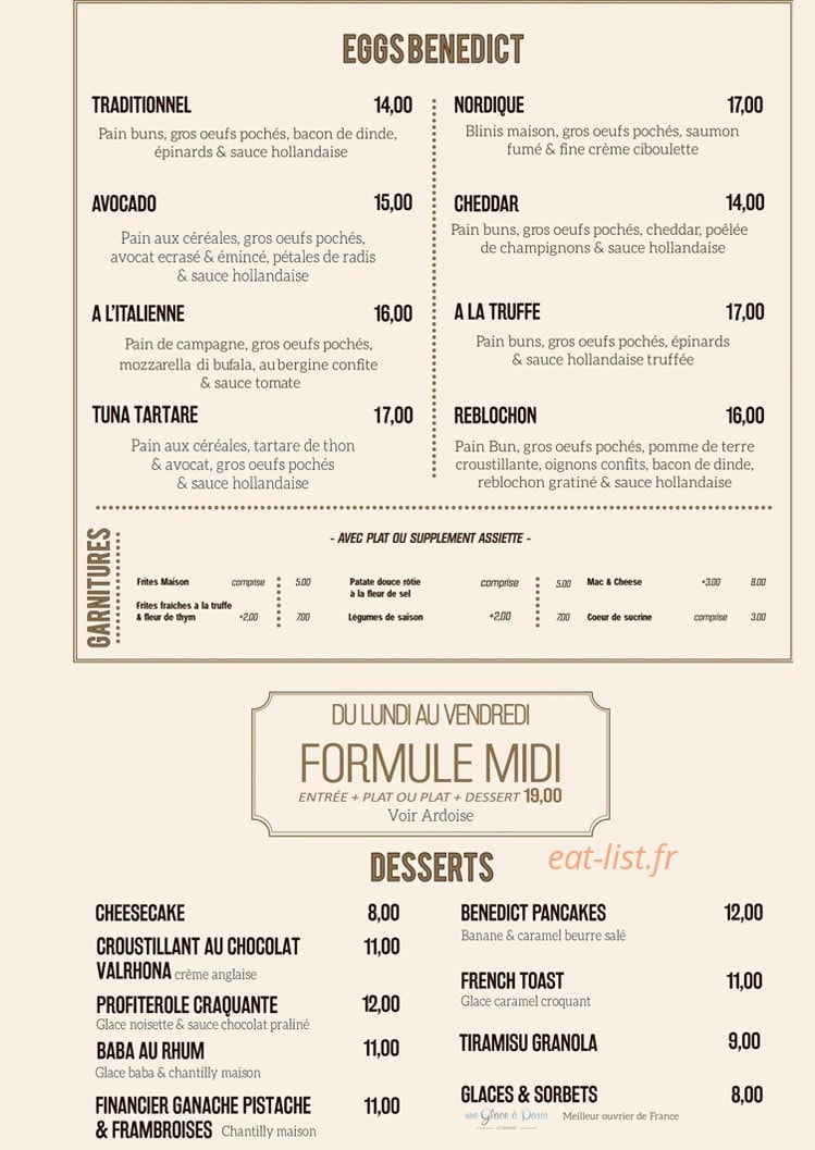 Benedict — carte page 2