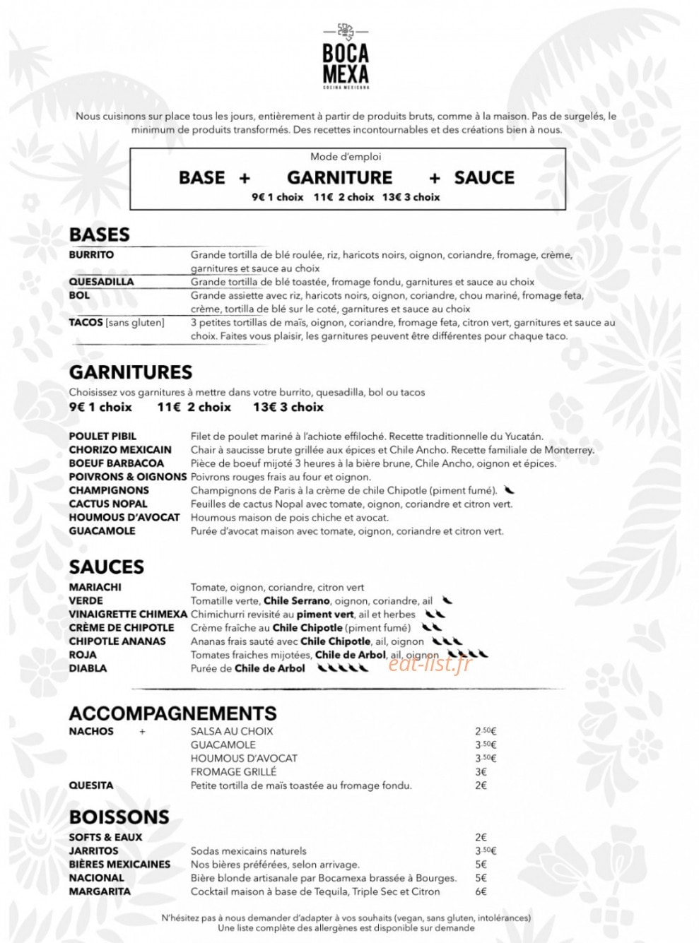Bocamexa — carte page 1