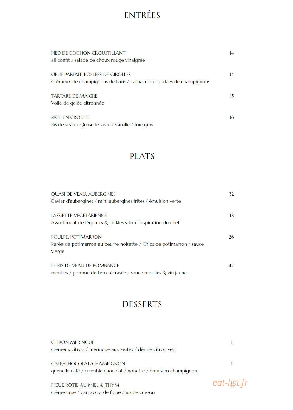 Bombance — carte page 2