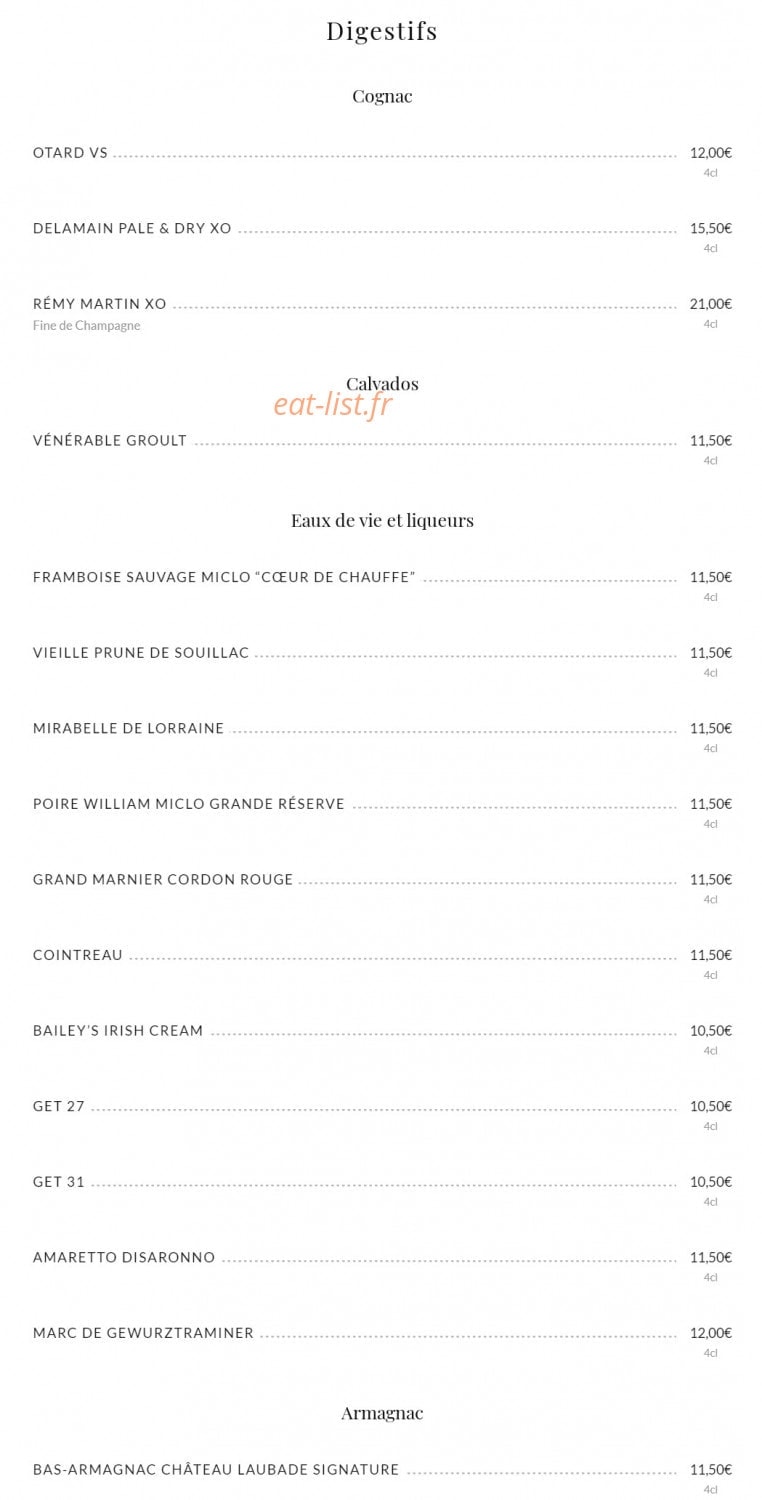 Brasserie Bofinger — carte page 9