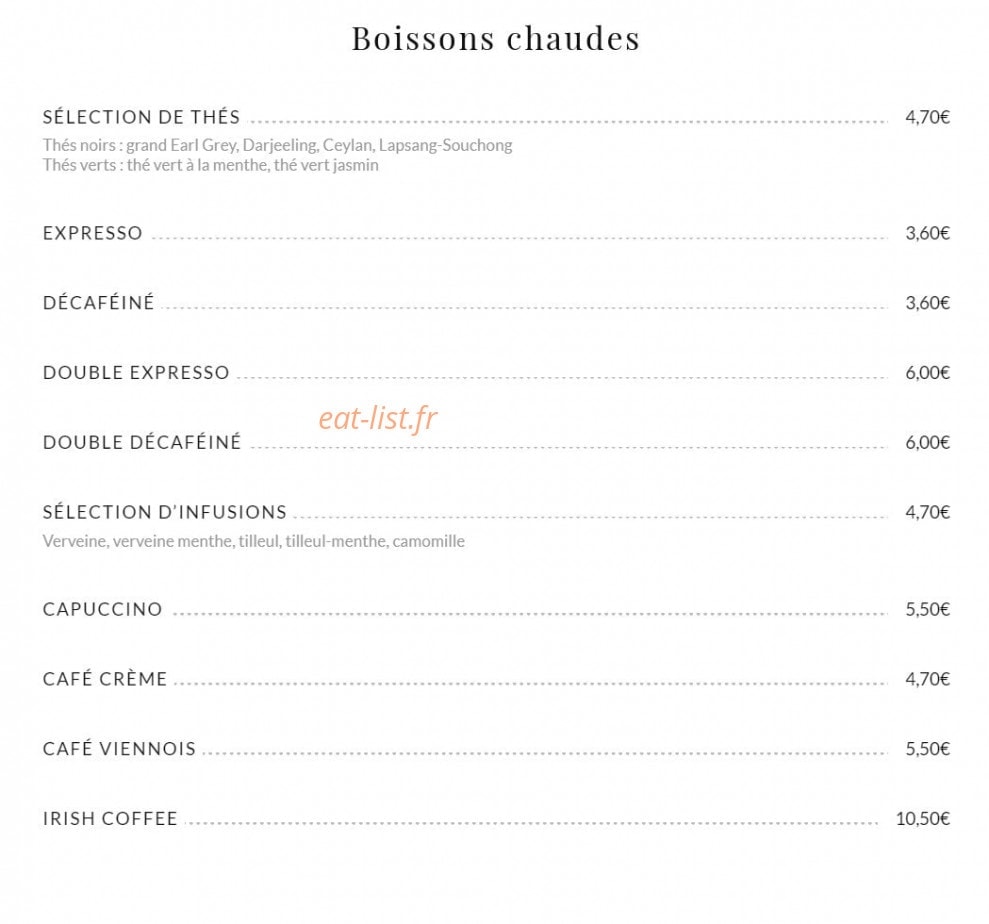 Brasserie Bofinger — carte page 12