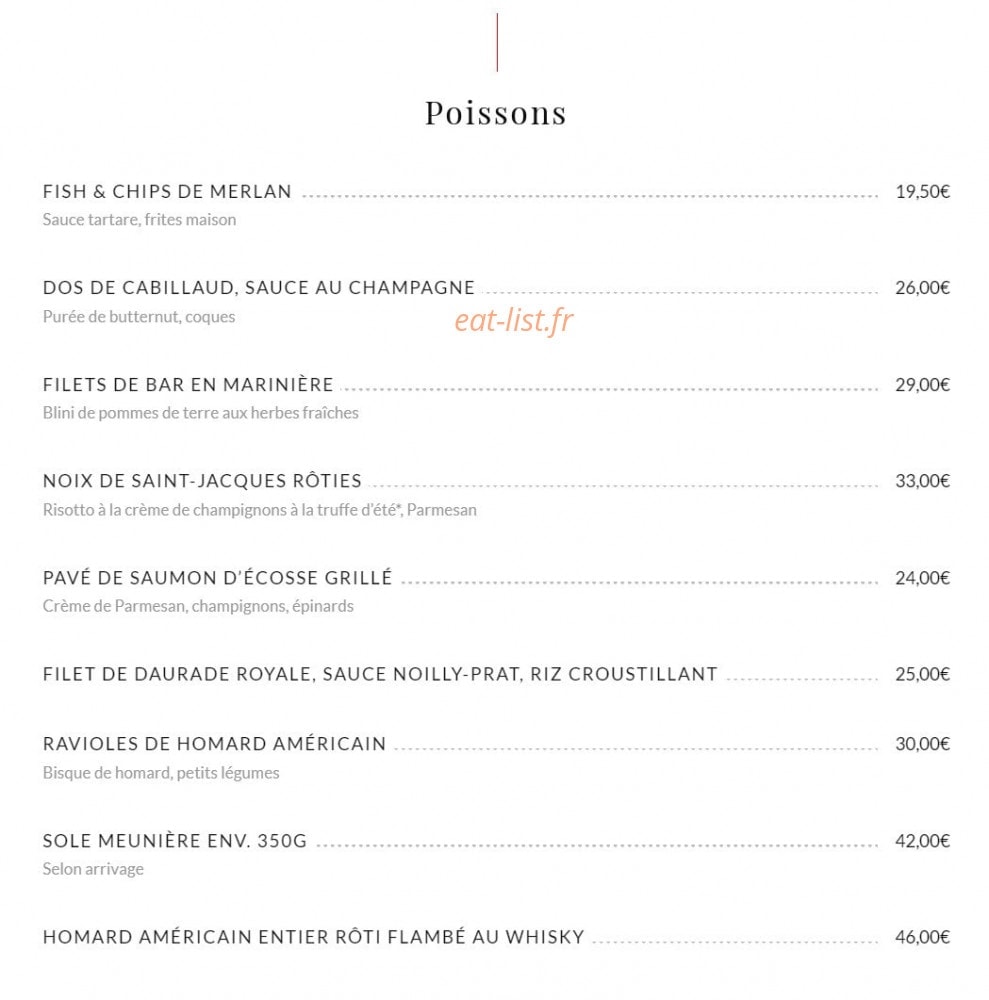Brasserie Bofinger — carte page 5