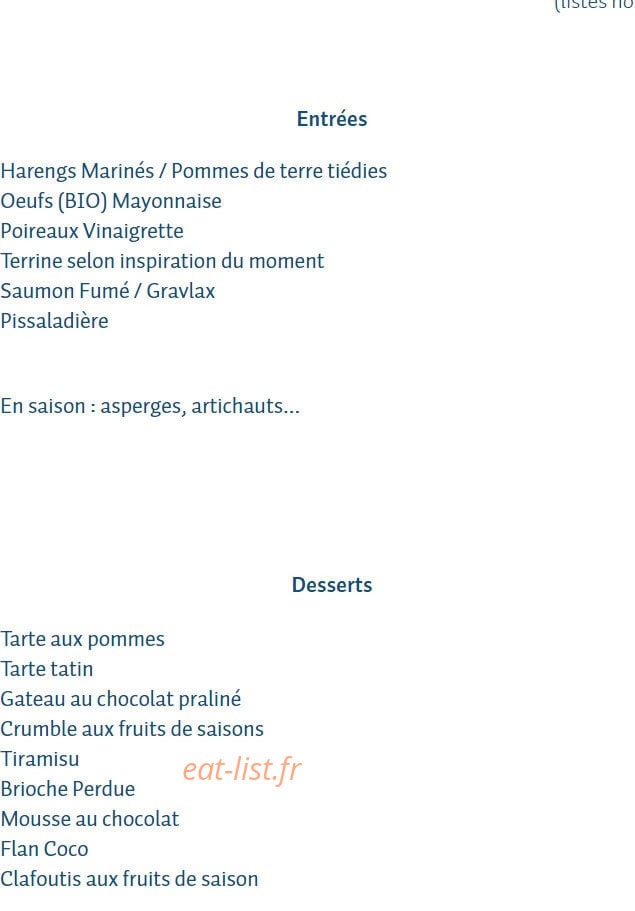 C’est Comme À La Maison — carte page 1