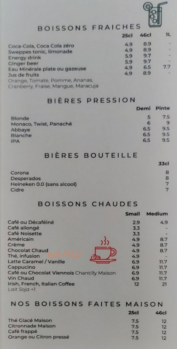 Café Feria — carte page 3