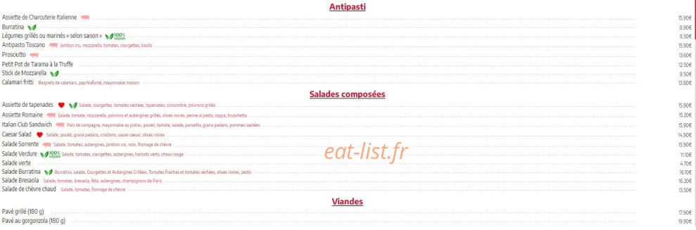 Caffe Vito — carte page 1