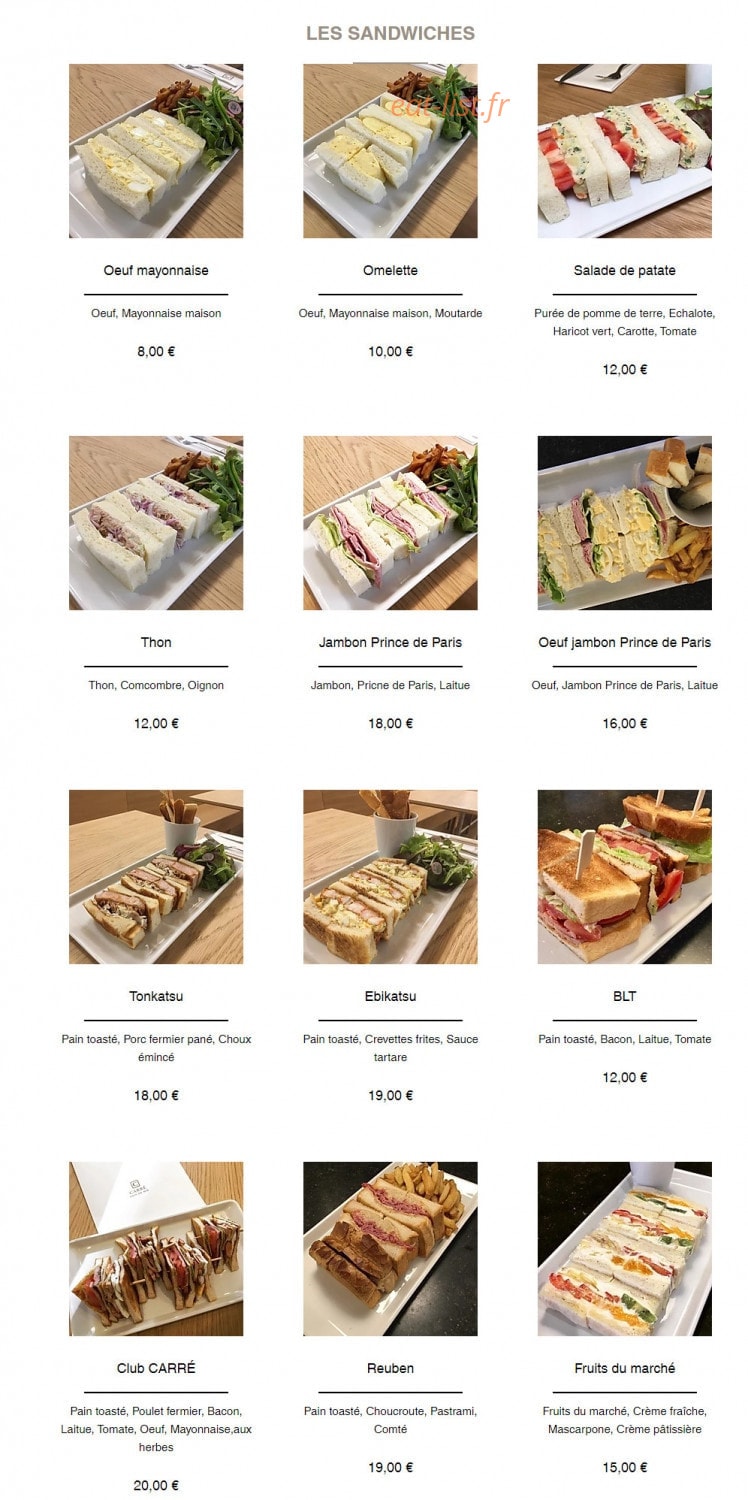 Carré Pain De Mie — carte page 1