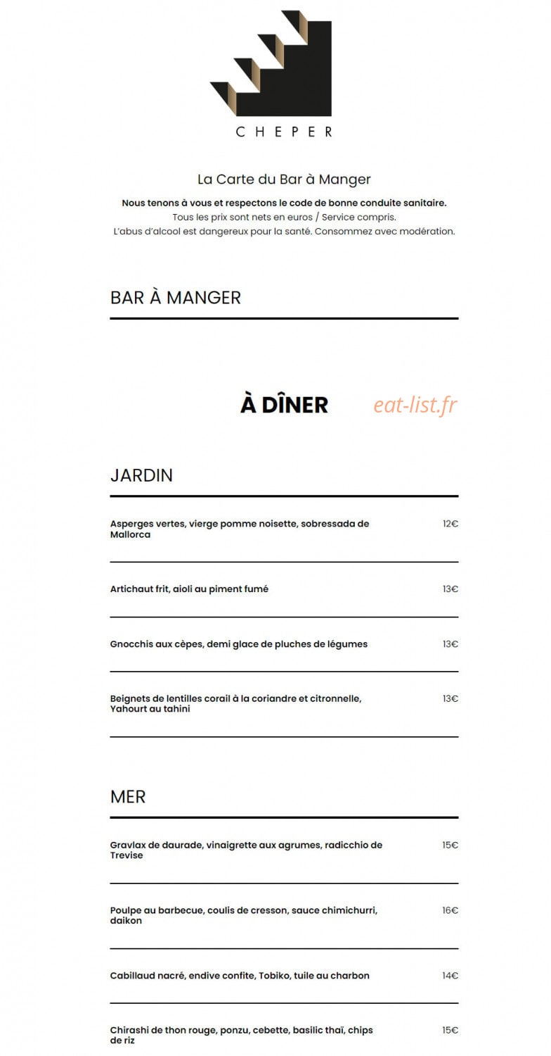 Cheper — carte page 1