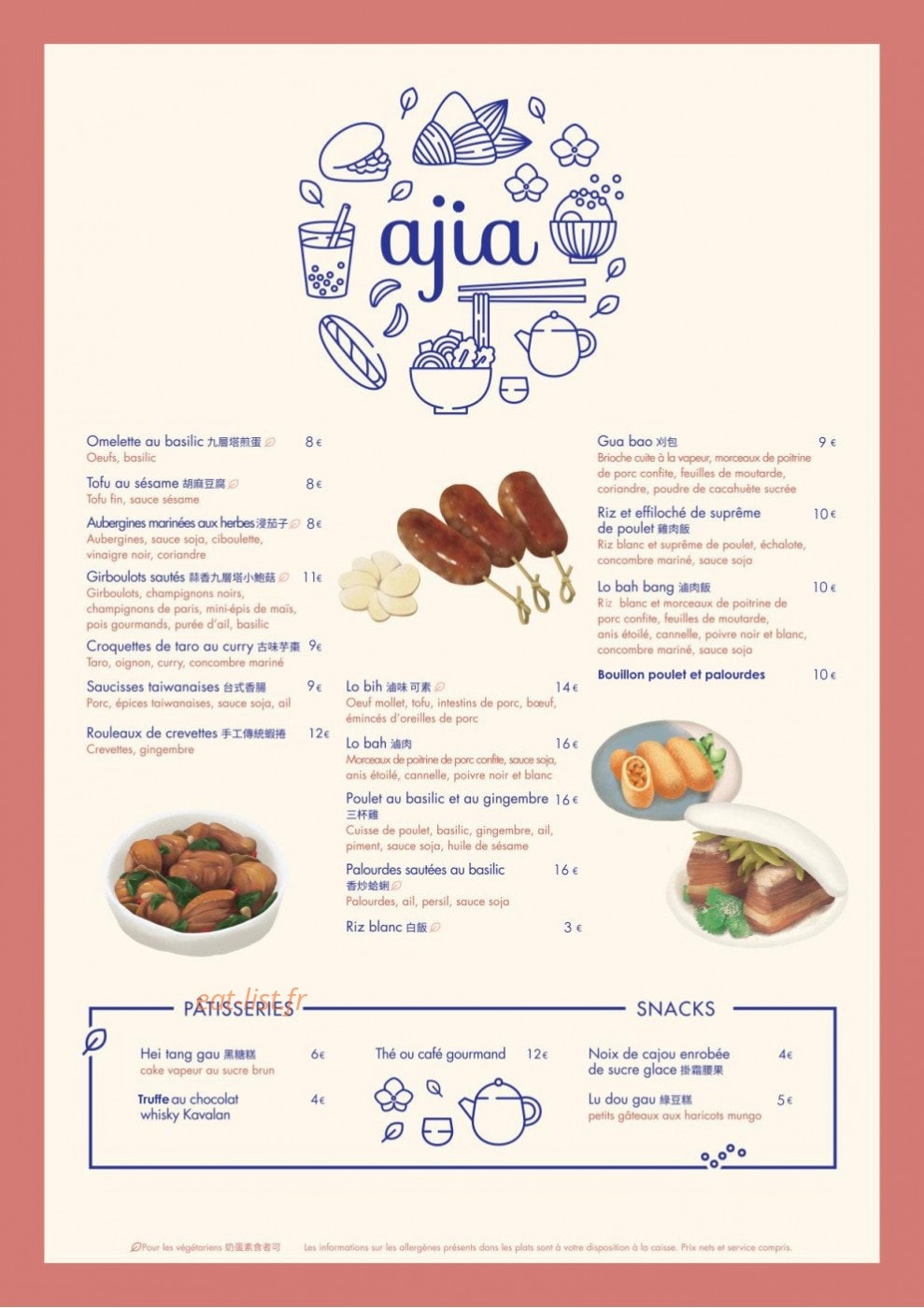 Chez Ajia — carte page 1