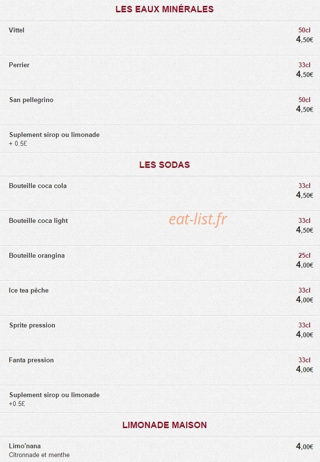 Chez Hanna — carte page 5