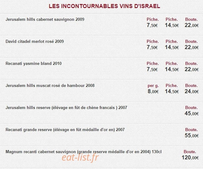 Chez Hanna — carte page 8